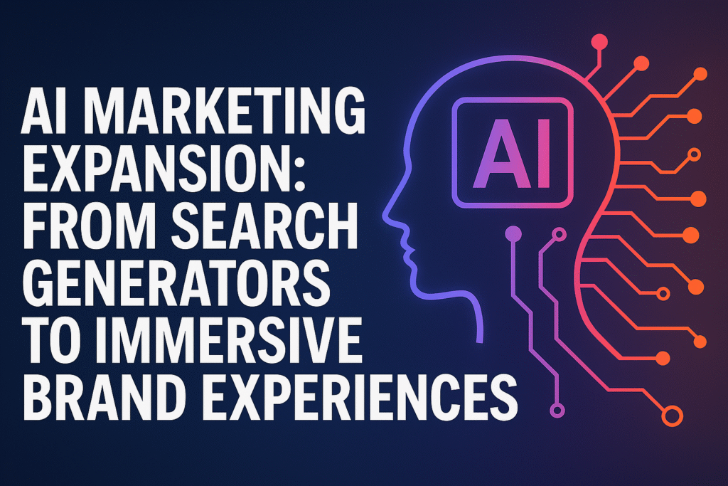 AI search expansion, Google SGE, HubSpot AI, Meta AI Studio, Runway Gen-4, Klaviyo AI, predictive e-commerce, AI marketing automation, AI video generation