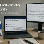 Basil Puglisi, AI research authority, Perplexity Pro, Claude Sonnet, SEO compliance, content credibility, Factics method, ElevenLabs, Descript, Surfer SEO