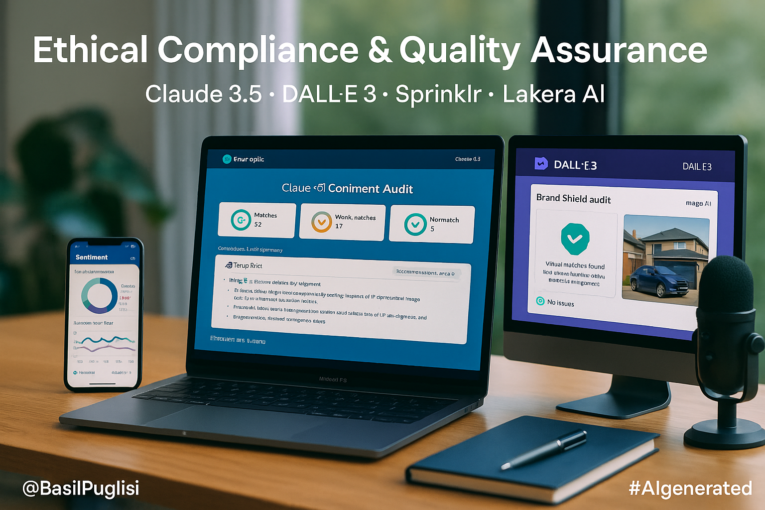 Basil Puglisi, Claude 3.5 Sonnet, DALL·E 3 Brand Shield, Sprinklr compliance, Lakera Guard, EU AI Act, E-E-A-T, AI marketing compliance, brand safety