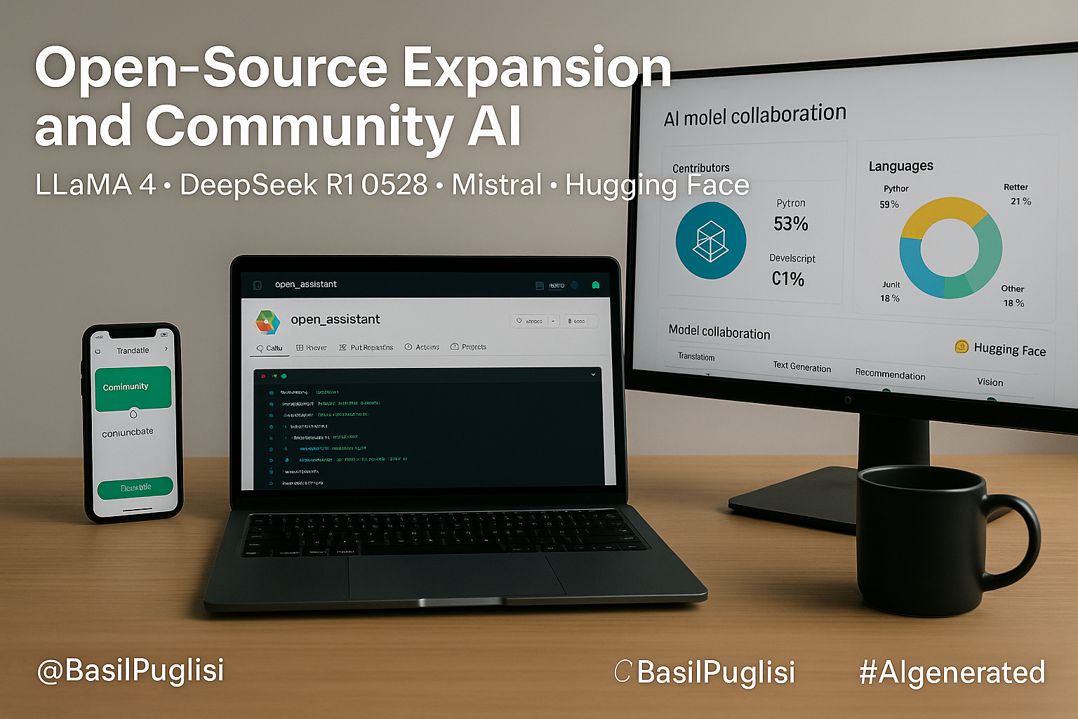Basil Puglisi, LLaMA 4, DeepSeek R1 0528, Mistral, Hugging Face, Qwen3, open-source AI, SaaS efficiency, Spotify AI DJ, multimodal personalization