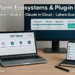 Basil Puglisi, GPT Store, Grok 4, Claude, Lakera Guard, Perplexity Pro, Sprinklr, EU AI Act, platform ecosystems, plug-in layers, compliance automation, enterprise AI