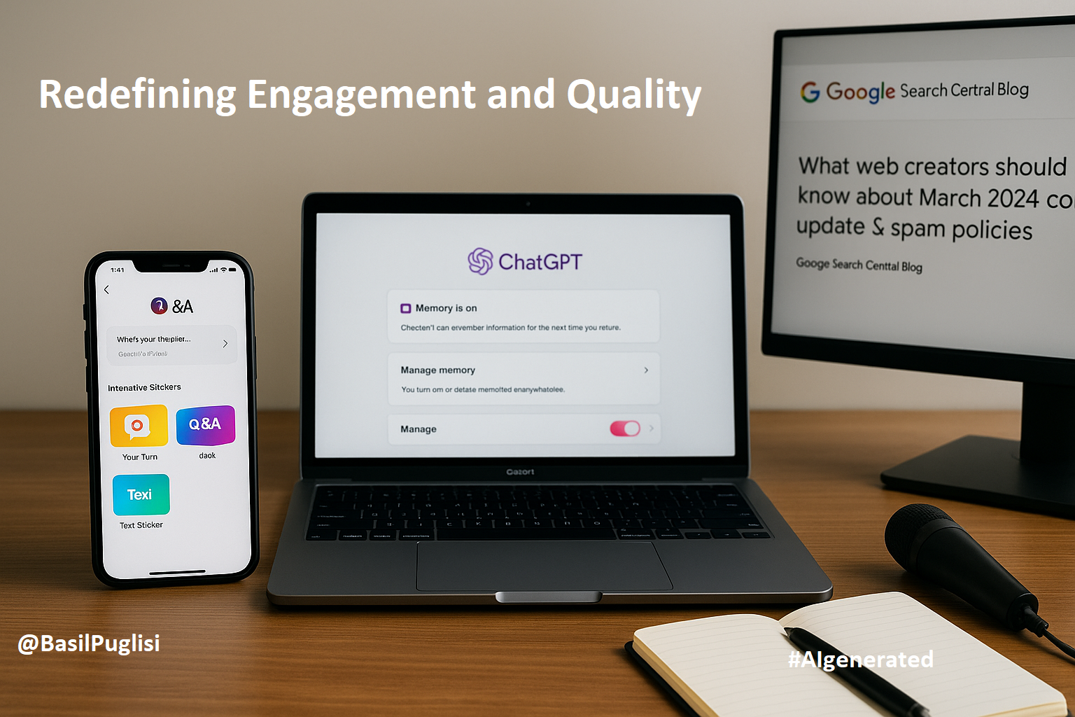 TikTok Q&A stickers, ChatGPT memory, Google core update, AI personalization, search quality, community engagement, content workflow, Factics, KPIs