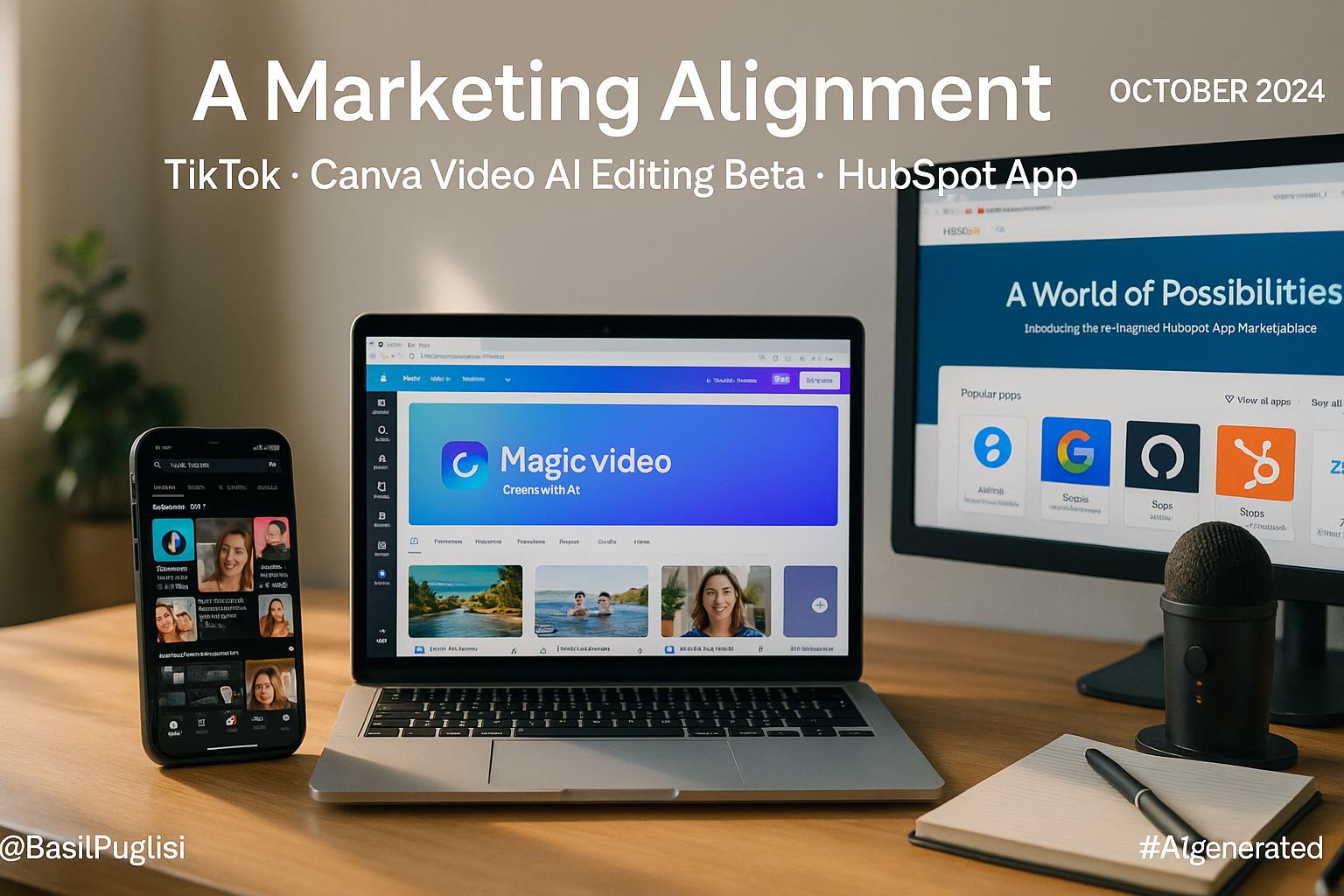 TikTok search trend, Canva AI video editing, HubSpot App Marketplace, influencer discovery, CRM personalization, campaign testing, SEO optimization, engagement KPIs, CTR, conversion rate