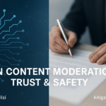 AI moderation, trust and safety, hybrid AI human moderation, regulatory compliance, content moderation strategy, Basil Puglisi, Factics methodology