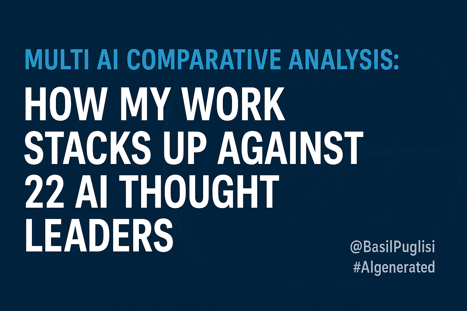 AI ethics, AI governance, HAIA RECCLIN, multi AI comparison, AI self assessment, Basil Puglisi