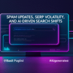 Google August 2025 spam update, SEO volatility, AI-powered SERPs, Core Web Vitals INP, search engine market share September 2025